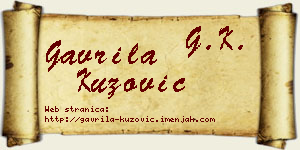 Gavrila Kuzović vizit kartica